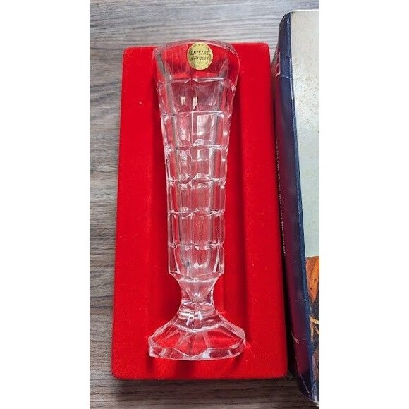 Vintage Cristal d'Arques, 24% Lead Crystal Bud Vase France 22cm - Picture 2 of 6